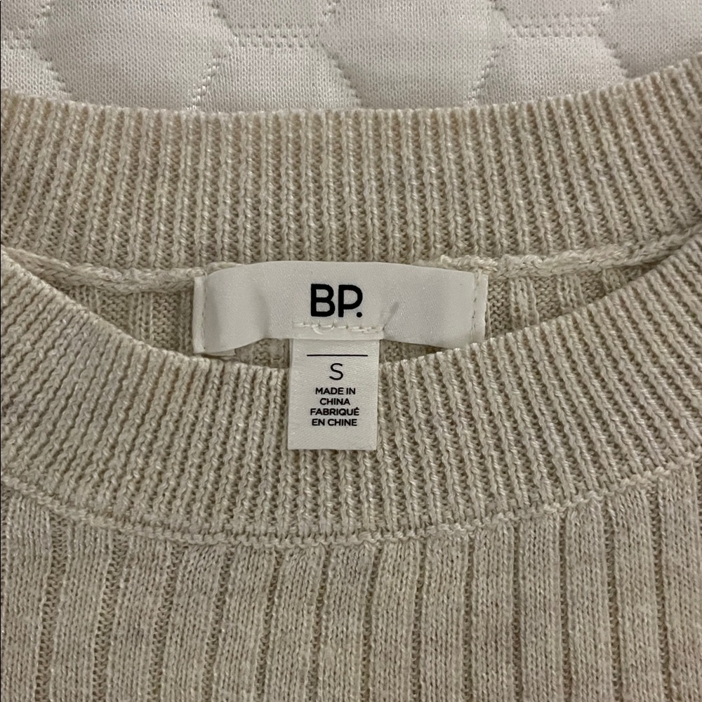 BP Cream Ribbed Knit Top - S - Picture 2 of 4